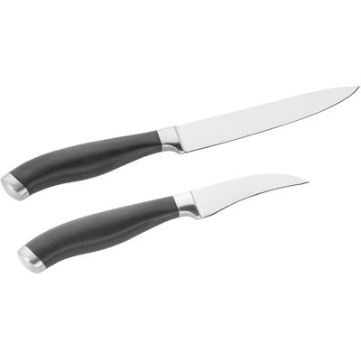 Messer-Set PINTINOX "Coltelli Professional", schwarz (edelstahlfarben, schwarz), Edelstahl, Kunststoff, Kochmesser-Sets, (Küchenmesser, Gemüsemesser), Edelstahl, spülmaschinengeeignet