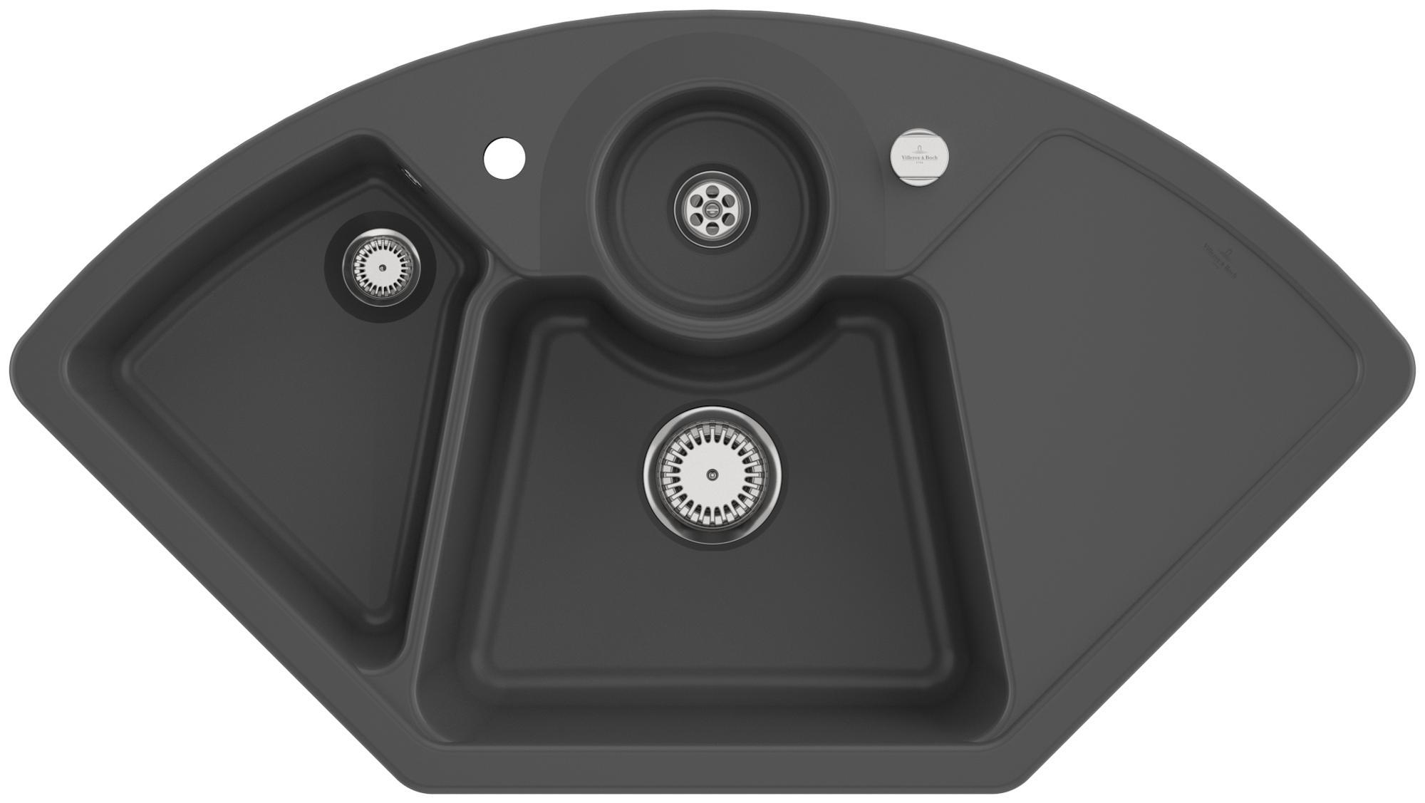 Villeroy & Boch Keramikspüle 670802i4, Solo Eck Eckspüle - inkl.