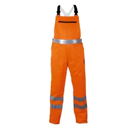 Warn- und Forstschutz-Latzhose mit Schnittschutz "BIRKE" orange - 64 - 260 EN471 orange