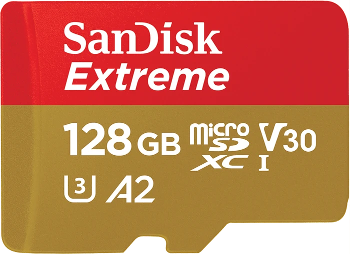 SANDISK microSDXC 128GB Extreme + Rescue PRO Deluxe + SD-Adapter