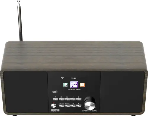 Imperial DABMAN i200 V2 Internet Tischradio DAB+, UKW, Internet AUX, USB, LAN, Internetradio Holz