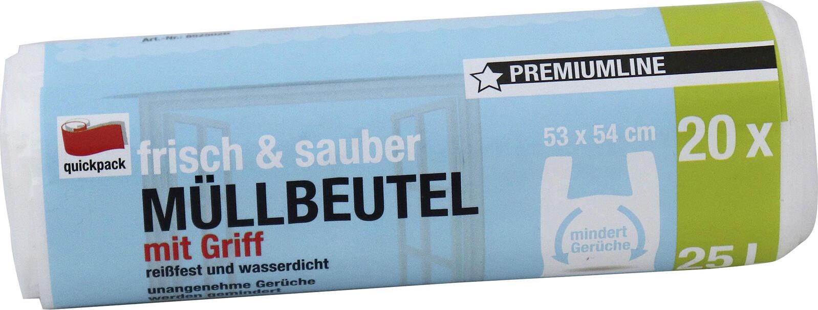 quickpack frisch & sauber Müllbeutel 25,0 l, transparent 852502