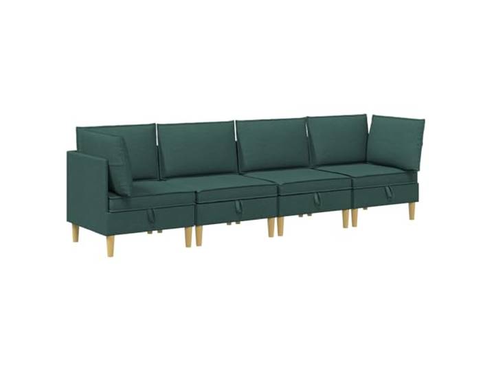 Makastle Modulares Sofa Set mit Stauraum 4-TLG. Dunkelgrün