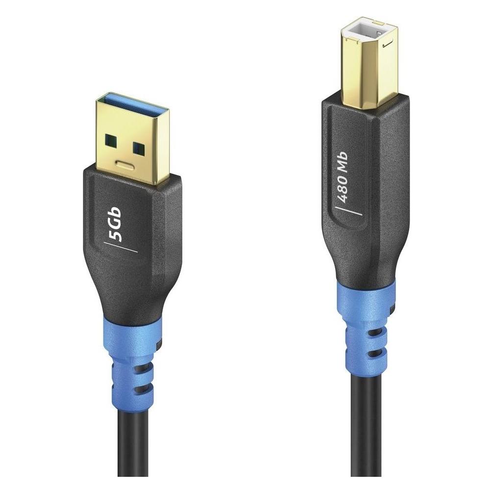 Purelink USB-A>B Kabel 0,3m (0.30 m, USB 2.0, 10 W) (FI-U200-003)