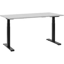 SCHREIBTISCH grau/schwarz 130/72/63-128 cm Destin