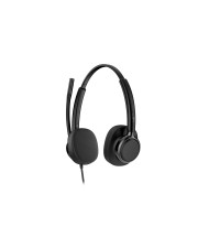 Poly HP Mission 420 400 Customer Series Headset On-Ear kabelgebunden aktive Rauschunterdrückung USB-C Schwarz Works With Chromebook Certified Zertifiziert für Microsoft Teams Google Meet-zertifiziert Zoom-zertifiziert (D14Z3AA#AC3)