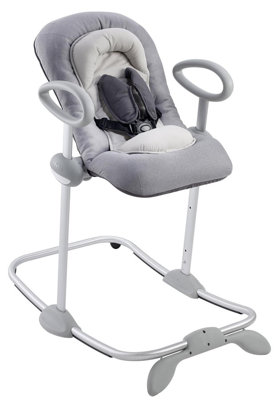 Béaba Up and Down III Baby Bouncer met 3 verstelbare standen en 4 hoogtes, Grijs