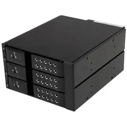 StarTech 3-fach 3,5 Zoll trägerloser SATA Festplatten Aluminium Wechselrahmen Backplane, SSD + Festplatte Zubehör