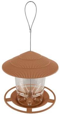 Daily Discovery Hanging Bird Feeder House For Outdoor Garden Wild Birds With Weather Resistant Design brown