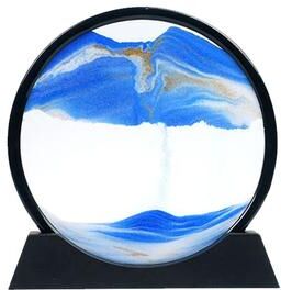 Uplift Treasures 3D Moving Sand Art Hourglass Decor blue