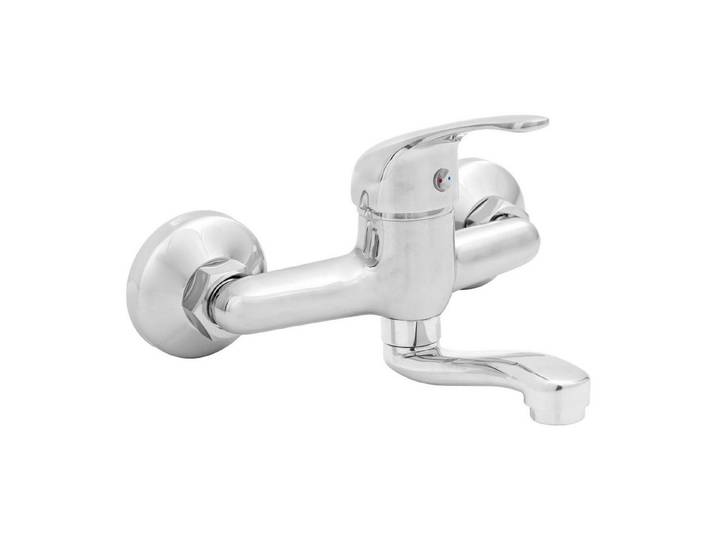 KOLMAN Küchenarmatur Küchenarmatur Wasserhahn MITRIS Küchenmischer für Küche in Silber in Silber