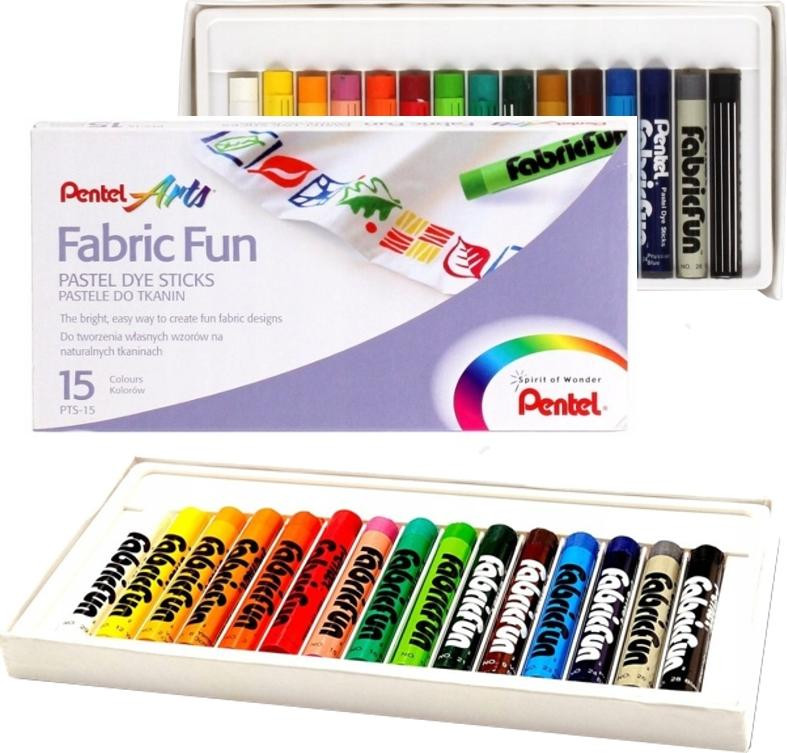 Pentel Fabric Fun textielstiften met 15 kleuren PTS715