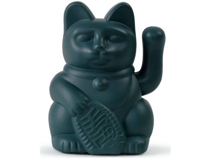 Lucky Cat Solar Winkekatze Grün 5 cm