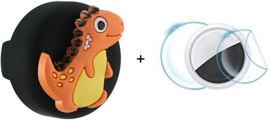 INCOVER Apple AirTag 1. & 2. Gen. Silikone Holder til Sko m. Motiv - Dinosaur