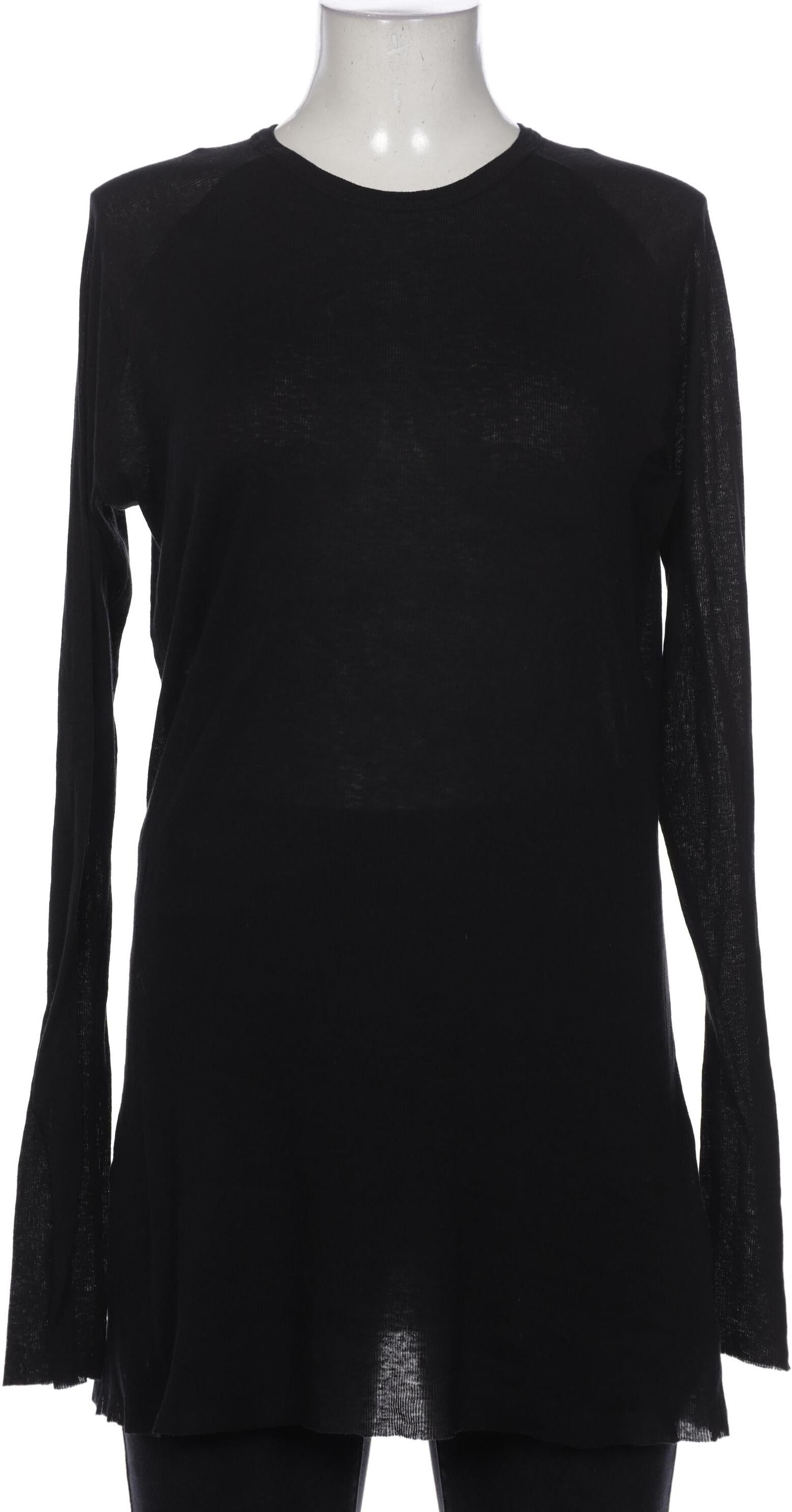 Haider Ackermann Damen Langarmshirt, Schwarz, Gr. EU 40, Baumwolle / Kaschmir - Second Hand