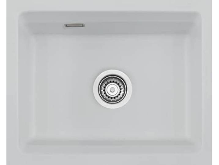 Systemceram Unterbauspüle KeraDomo Kara 50 U/g (mit geschliffener Oberseite) Handbedienung Standard Alu 76