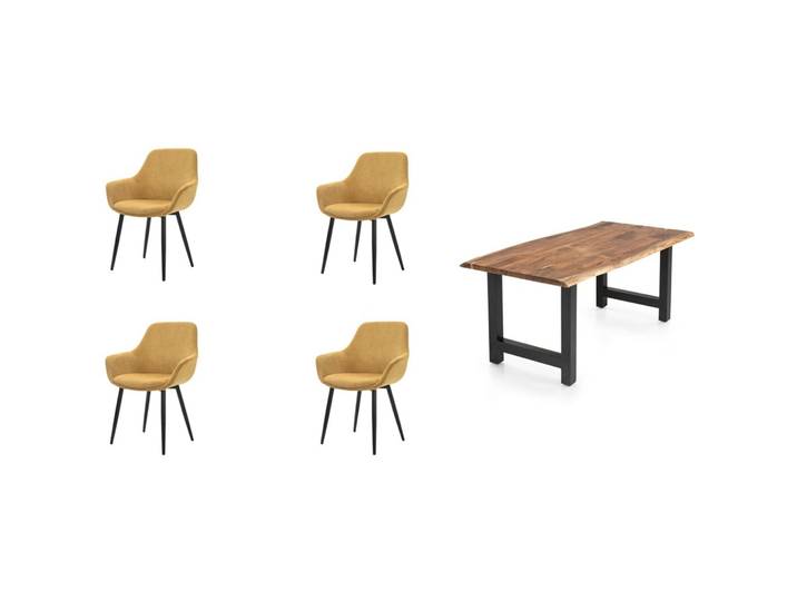 Essgruppe Eats natur Akazie/Cordstoff B 180 T 90 cm 4