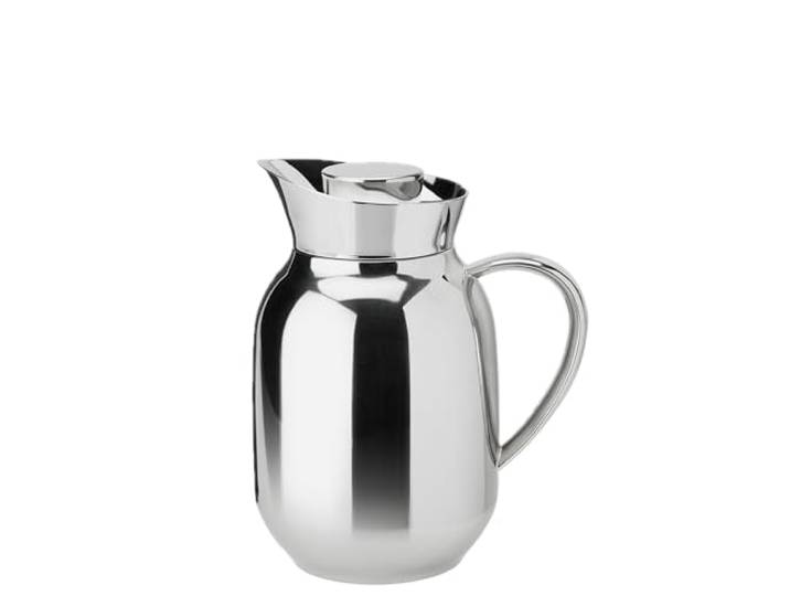 Stelton Amphora Isolierkanne/Thermokanne Edelstahl, 1,2L, modernes Design, spülmaschinenfest (ohne Deckel), hält Kaffee/Tee stundenlang warm, von Sebastian Holmbäck