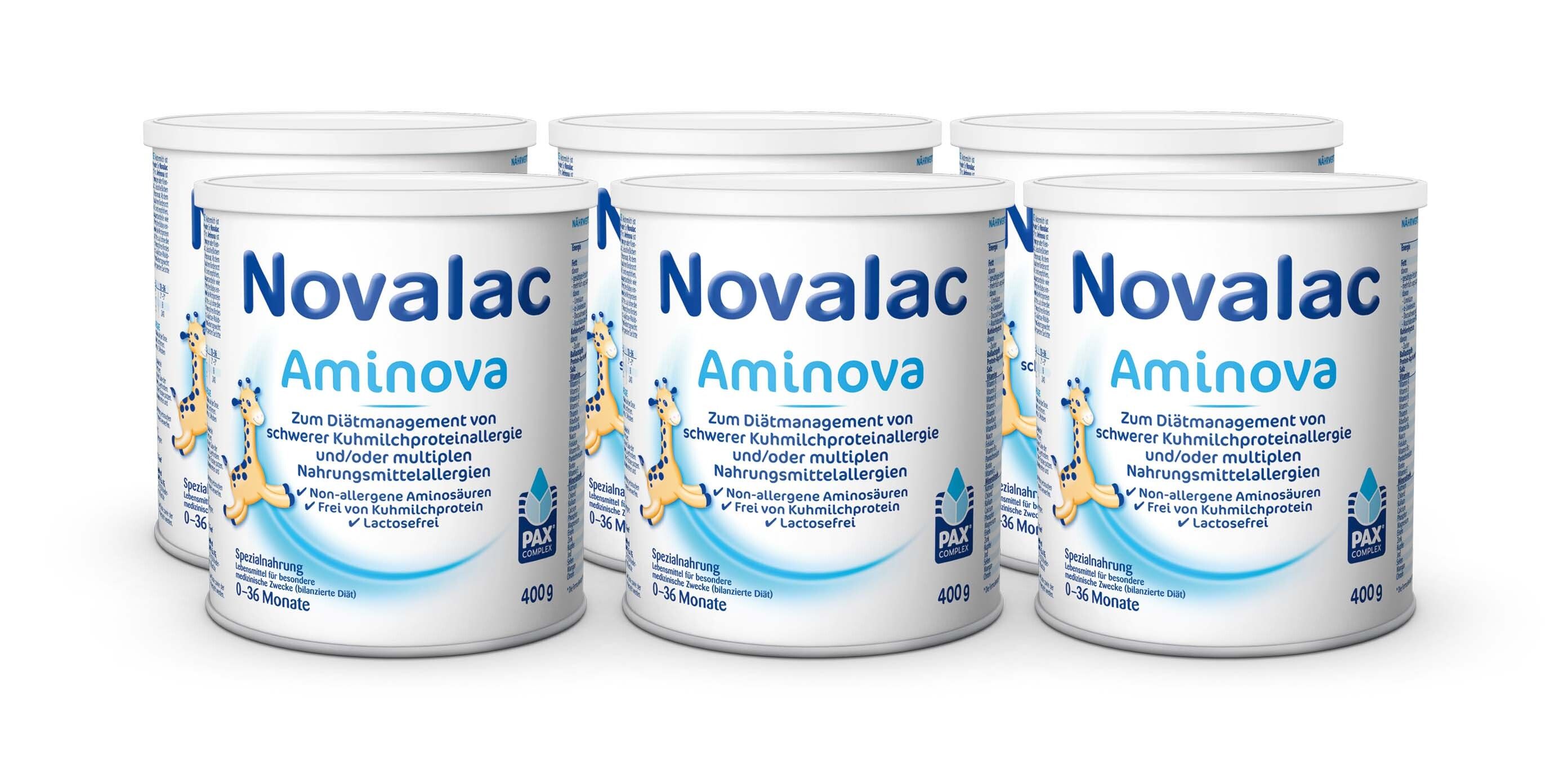 Novalac Aminova Spezialnahrung 0-36 Monate Pulver 6x400 g