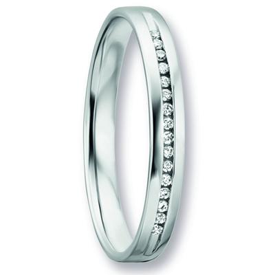 Diamantring ONE ELEMENT "0.07 ct Diamant Brillant Ring aus 585 Weißgold" Gr. 56, silber, Fingerringe, Damen, 56, 0,07 mit Diamant, Diamanten Gold Weißgold 585, Diamanten, Gold, Weißgold 585, Diamantring, Klassische Eleganz – veredelt mit funkelndem...