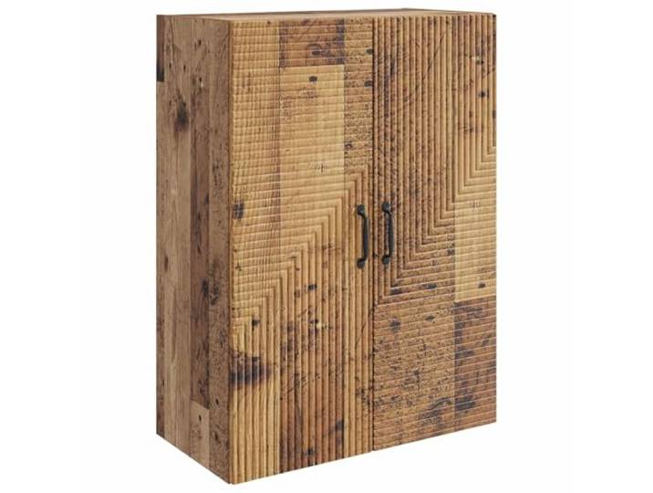 GFEROMRF Wandschrank aus Holzwerkstoff 66 x 34,5 x 90 cm mit Vintage-Design Wandmontage spart Bodenfläche, mehrere Regale, robustes Holzwerkstoffmaterial, warme Vintage-Optik, einfache Reinigung
