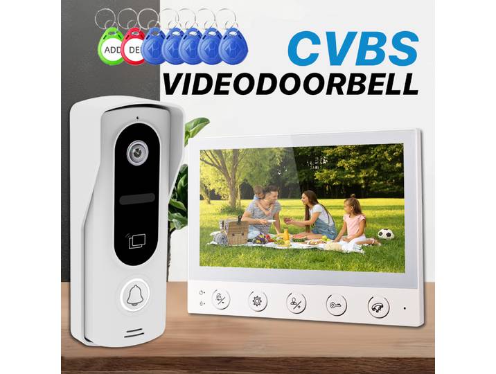 Système d'interphone vidéo intelligent CDV de 7 pouces avec caméra de vision nocturne et communication bidirectionnelle, idéal pour la maison