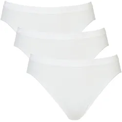 CALIDA Damen Minislip 3er Pack - Iconics, Brief, Baumwolle Weiß / M (44/46)