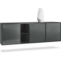 SIDEBOARD Cuba Türen in Grau Hochglanz