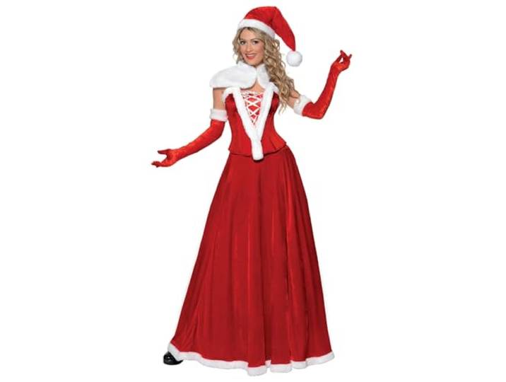 Luxury Miss Santa Costume (S)