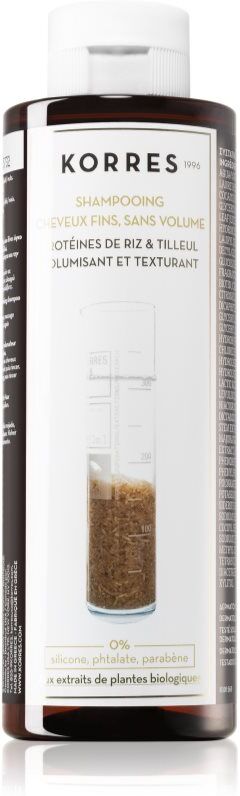 Korres Rice Proteins & Linden shampoing pour cheveux fins 250 ml