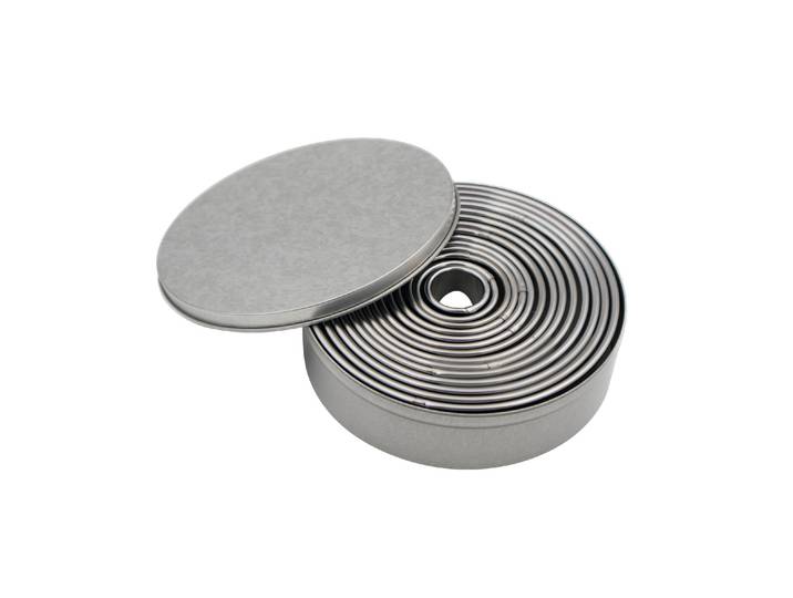 Ausstechform Stronghold rund, 14-teilig , silber (silberfarben), Edelstahl, Ausstechformen, Ausstechform