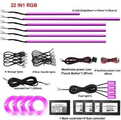 Uplift Picks RGB Symphony Car Ambient Light Interior LED Strip Kit 11