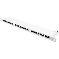 Good Connections Patchpanel 48,30 cm (19") Kat. 6, 24-fach, 0,5 U, STP geschirmt, werkzeuglos zu öffnen, reinweiß (RA, Server Zubehör, Weiss