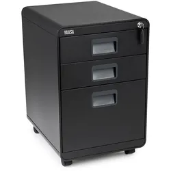 Yaasa File Cabinet Curved, Schwarz - Rollcontainer Schreibtisch