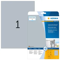 HERMA Typenschild-Etiketten SPECIAL 210,0 x 297,0 mm, silber