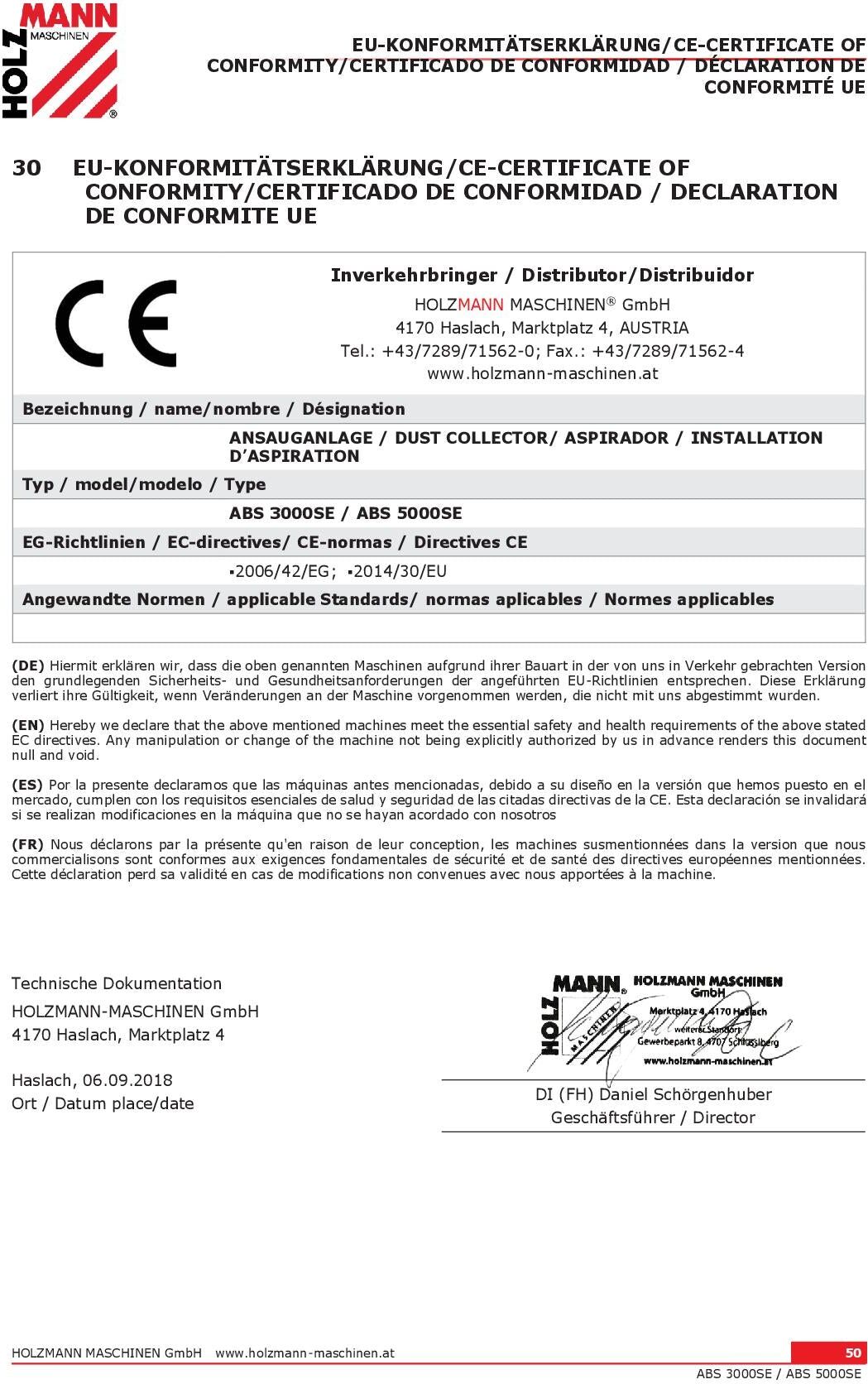 Holzmann ABS 3000SE Aspiratore per trucioli trifase, 400V