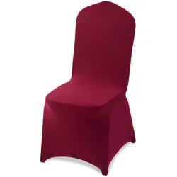 VEVOR Stuhlhussen Stuhlbezug 50 Stk. waschbarer & abnehmbarer Stuhlüberzug aus Polyester-Spandex für Hochzeitsfeiern Esszimmerbankette Restaurant, passend für Stühle (51 x 45 x 95 cm) Burgunderrot