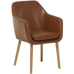 ESSZIMMERSTUHL Kunstleder Goldbraun Yorkville