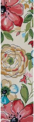 Domani Mohana Sand Floral Hand-hooked Area Rug