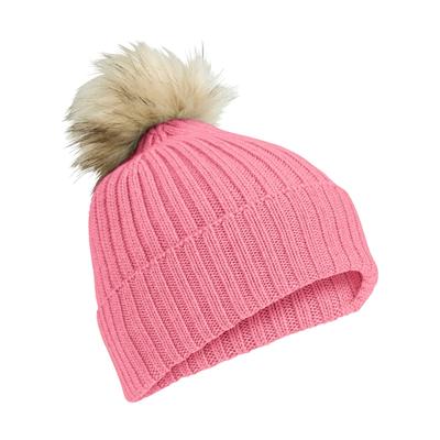 Strickmütze FALKE "FALKE Mütze", Jungen, Gr. onesize, flamingo (8510), Mützen Strickmütze