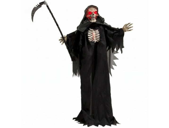 ComfortXL Halloweendeko De-42103 170 cm animiert mit LED und Sound Schwarz, Metall, 80x170x18 cm, Dekoration