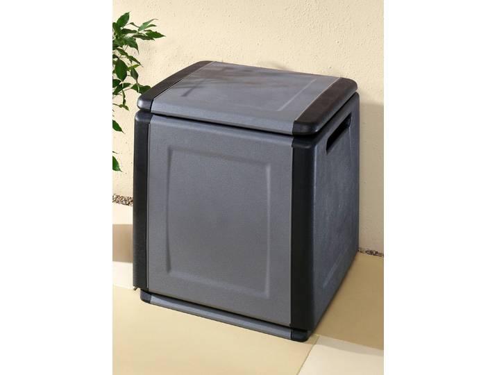 Gartenboxen aus robustem Polypropylen, Grau, klein