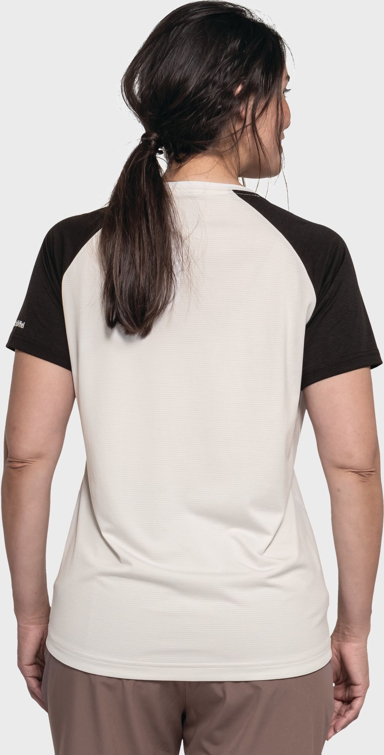Radtrikot SCHÖFFEL "CIRC Shirt Style Wetluga WMS", Damen, Gr. 40, beige (9040, natur), Oberstoff: 100% Polyester, Trikots Radtrikot 9040, natur 40