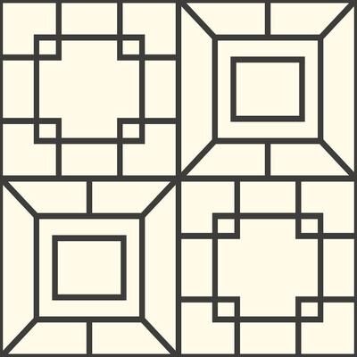 Ashford House Theorem Black & White Wallpaper