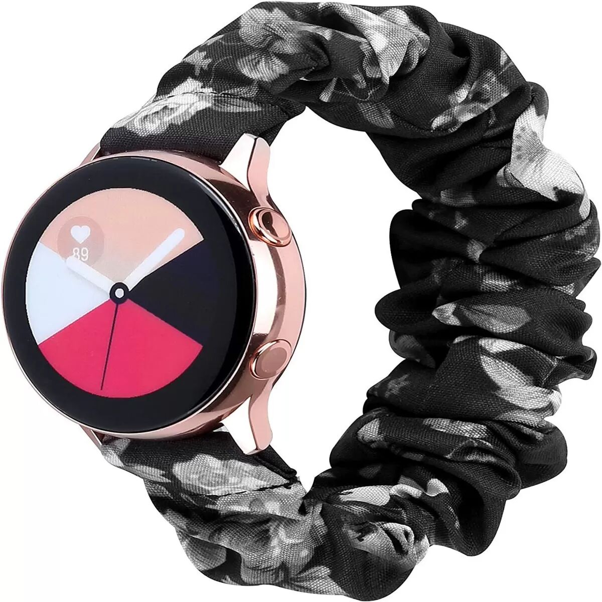 INF 22mm Silber Verbinder kompatibles mit Samsung/Huawei Smartwatch Armband Universal Flachkopf Mode Scrunchie Uhrenarmband