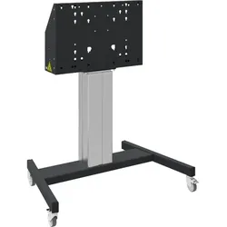SmartMetals Mobiler Bodenlift für Bildschirme bis 86 Zoll, schwarz