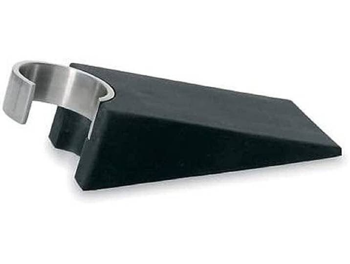blomus Türkeil -WEDO- Türstopper aus Kunststoff & Edelstahlkern Farbe Black rutschfest & stabil 12 cm Länge 3B x 12L x 5H cm