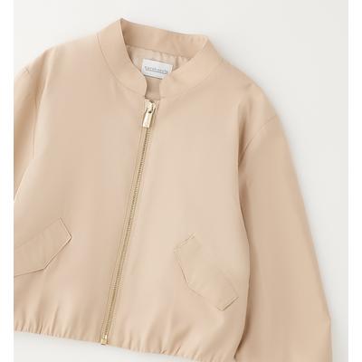 Outdoorjacke SARABANDA "BABY GIRL JACKET", Kinder, Gr. 128, beige, 89% Modal, 11% Polyester, Jacken Outdoorjacke