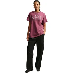 NIKE Sportswear Classic Oversize T-Shirt Damen 654 - pink smoke/pink smoke XS