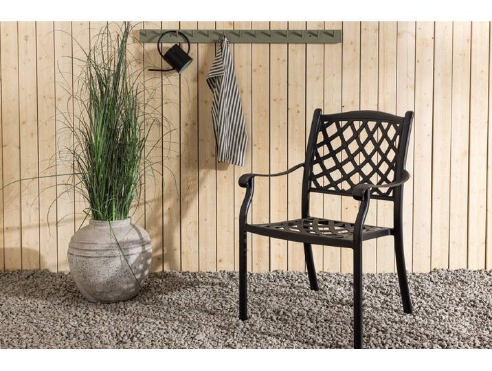4er Set Gartenstuhl Auri - ein schlichter schwarzer Stuhl aus Aluminium - Schwarz - Luxusbetten24